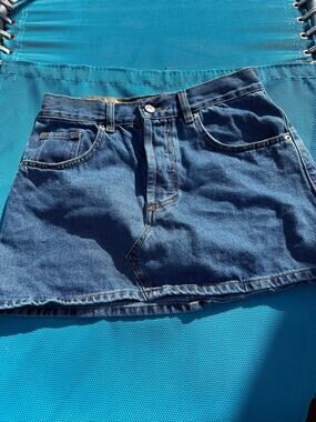 FARM Rio Denim Mini Skirt Medium Wash Classic 5-Pocket Size XXS